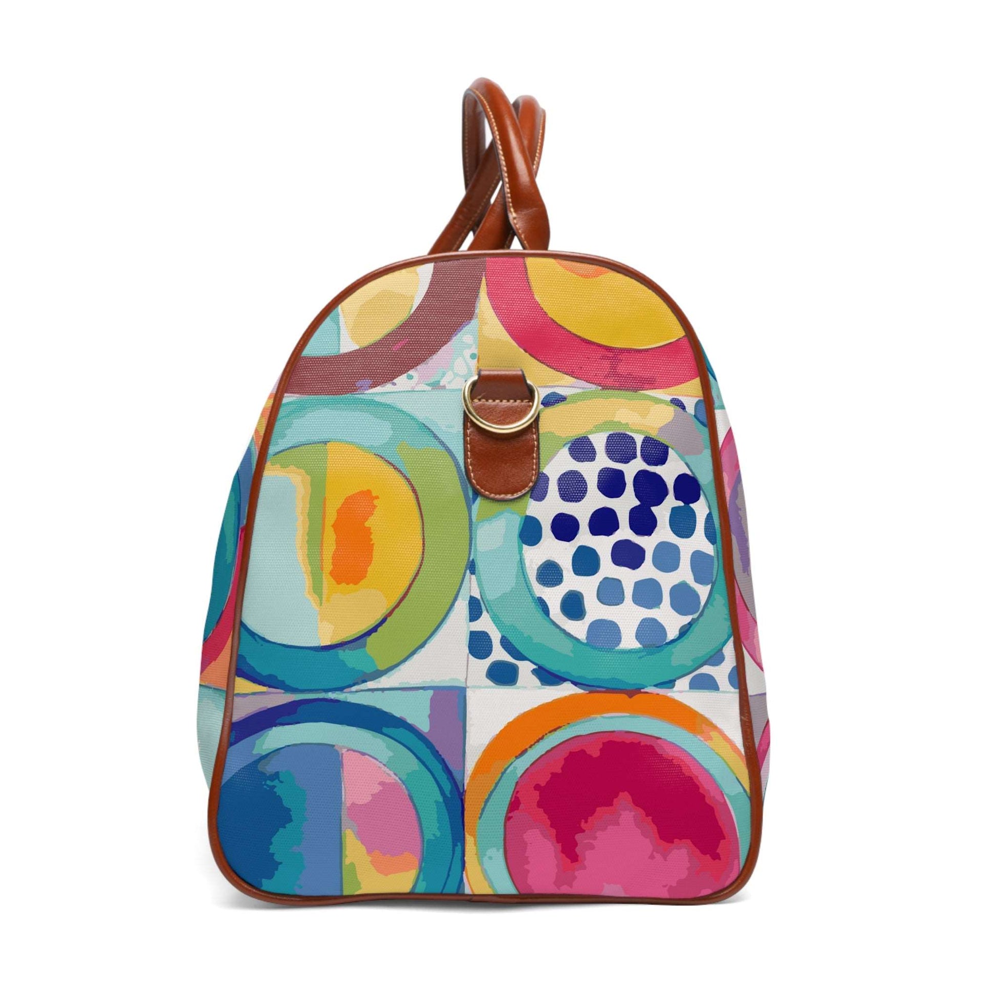 FREE SHIPPING  Vibrant Circle Mosaic Collection by Miniaday Designs, LLC. Waterproof Travel Bag