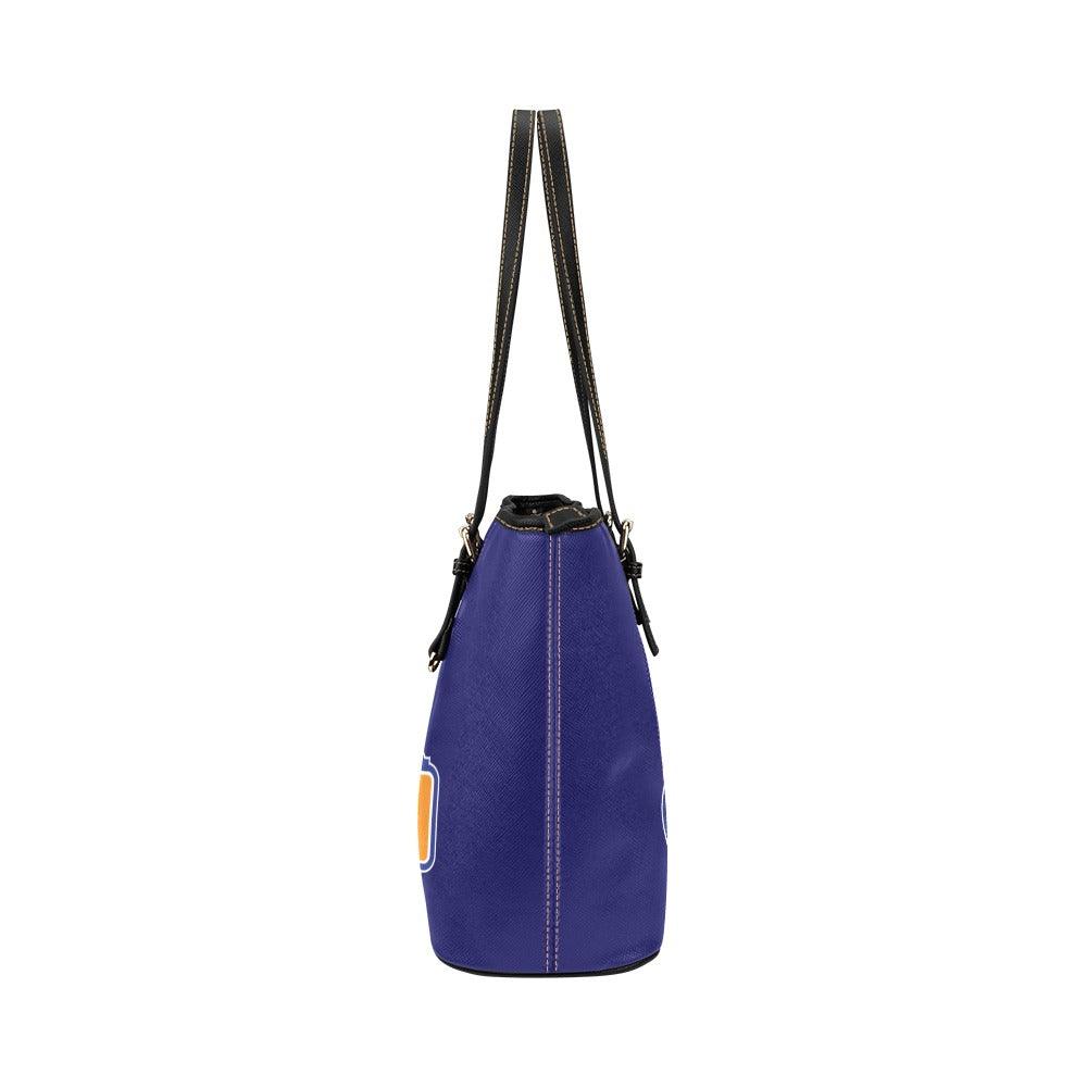 Bitcoin Ben Mass Club Ladies Handbag Leather Tote Bag/Small (Model 1651) - Miniaday Designs, LLC.