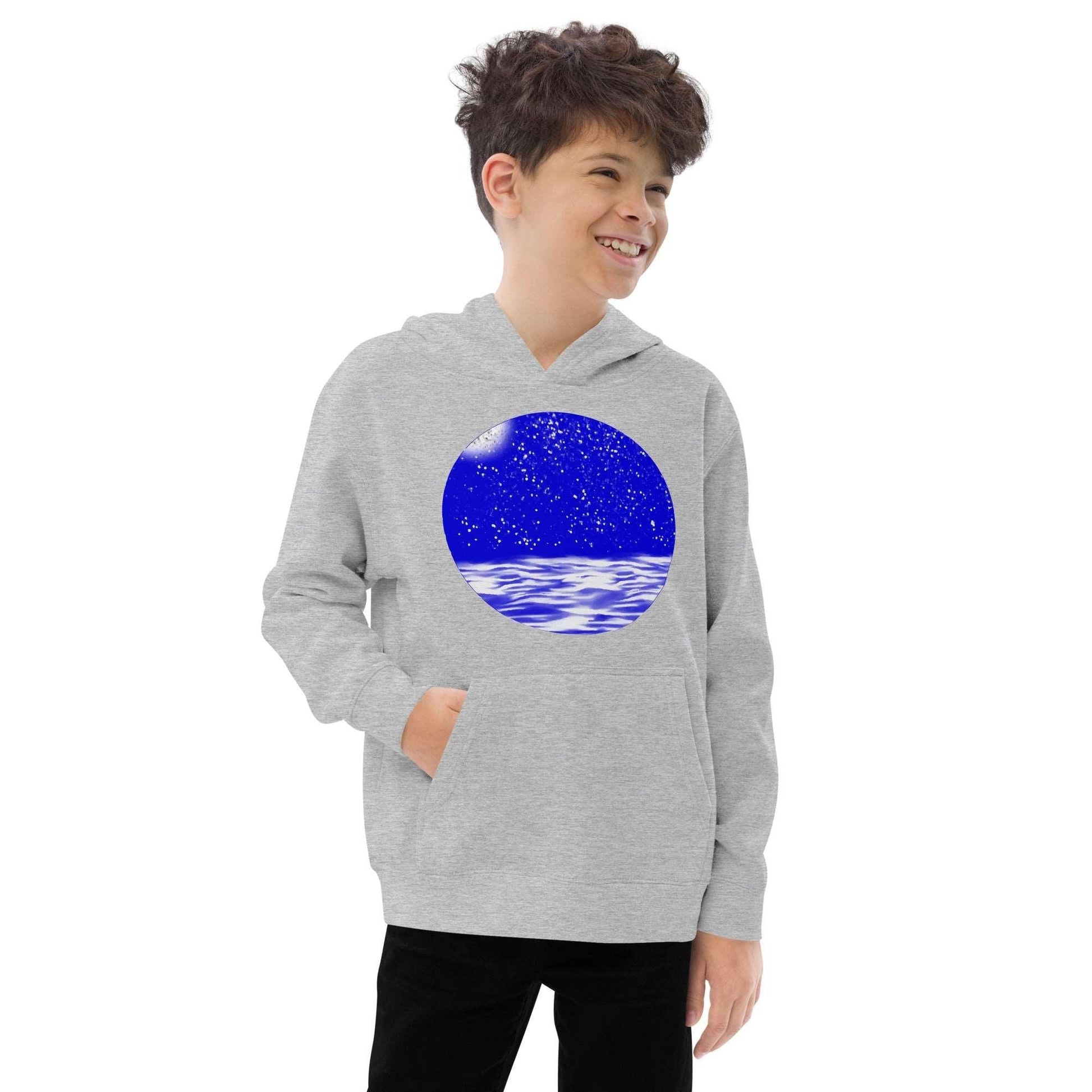Miniaday Designs Kids fleece hoodie by Ryan White or Black Unisex - Miniaday Designs, LLC.