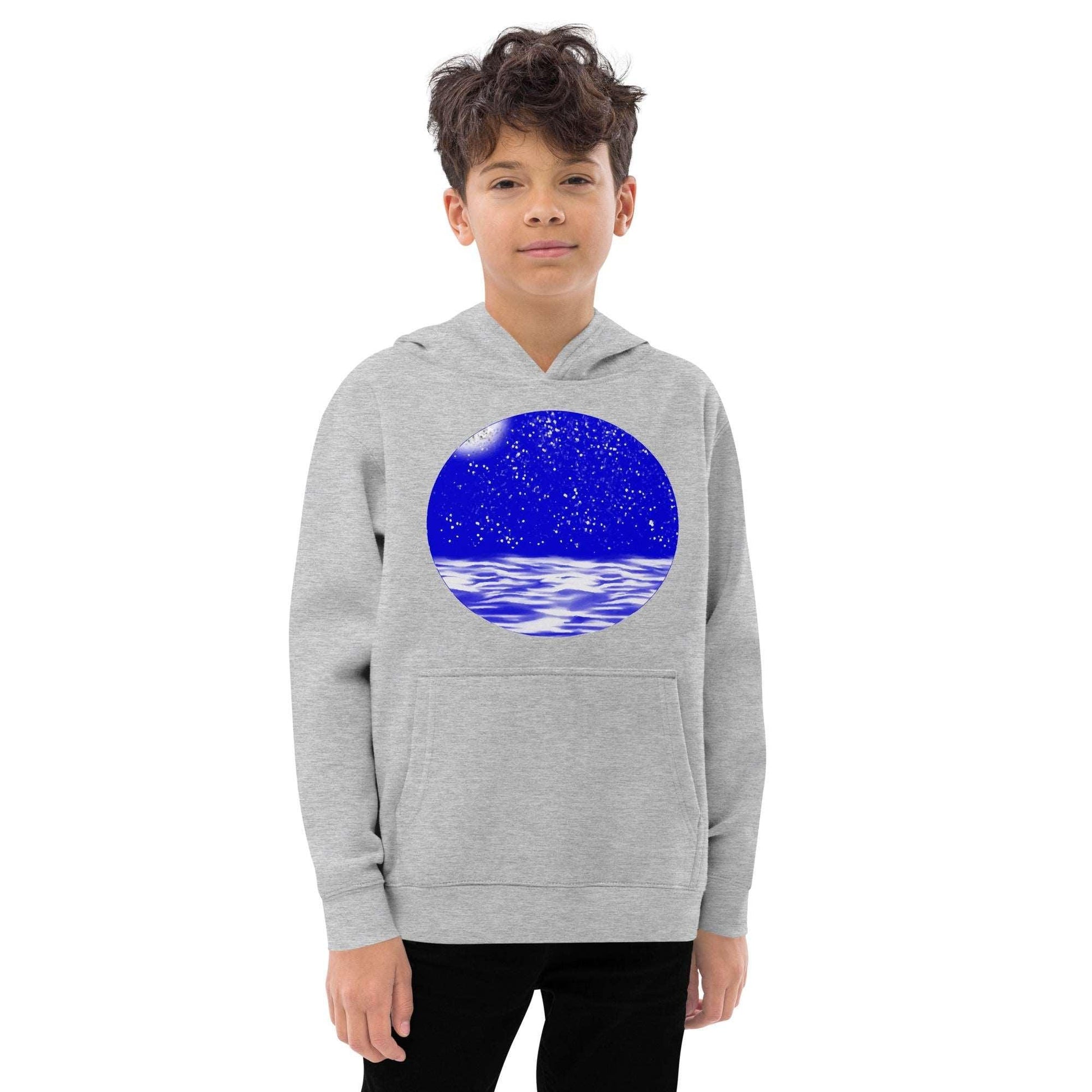 Miniaday Designs Kids fleece hoodie by Ryan White or Black Unisex - Miniaday Designs, LLC.