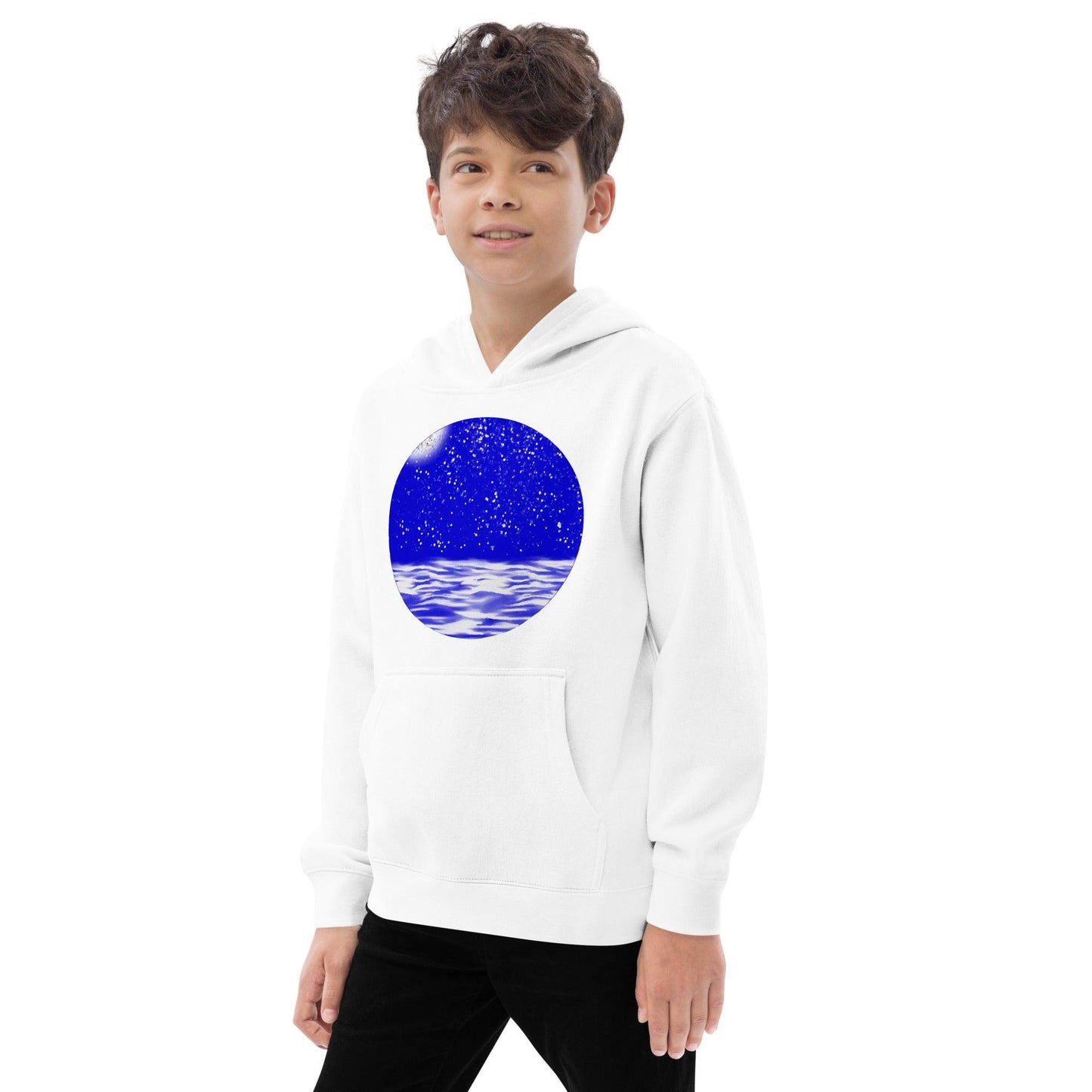 Miniaday Designs Kids fleece hoodie by Ryan White or Black Unisex - Miniaday Designs, LLC.