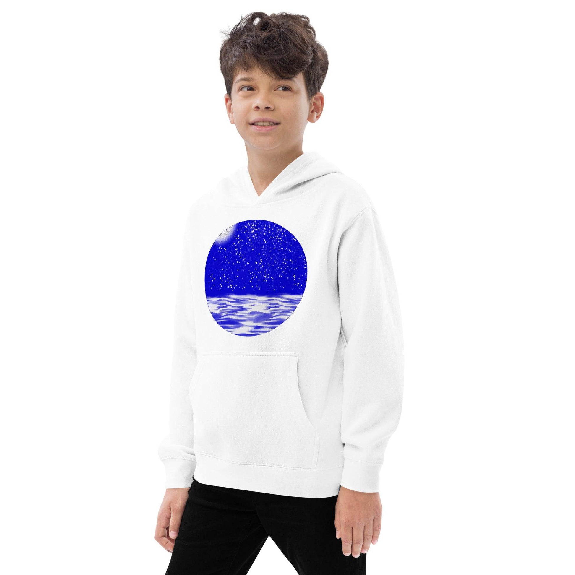 Miniaday Designs Kids fleece hoodie by Ryan White or Black Unisex - Miniaday Designs, LLC.
