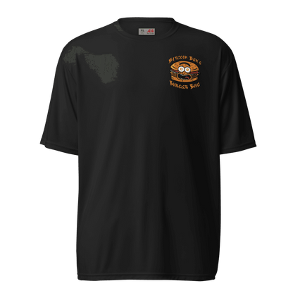 Miniaday Designs Bitcoin Ben Crypto Club Burger Bus LOGO Unisex Performance Crew Neck T-Shirt - Miniaday Designs, LLC.