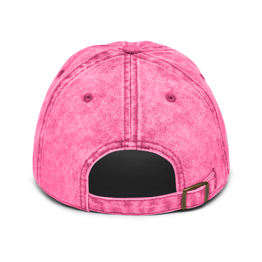 Bitcoin Ben Est Hat Pacifio (Popular Script Font) Vintage Cotton Twill Cap