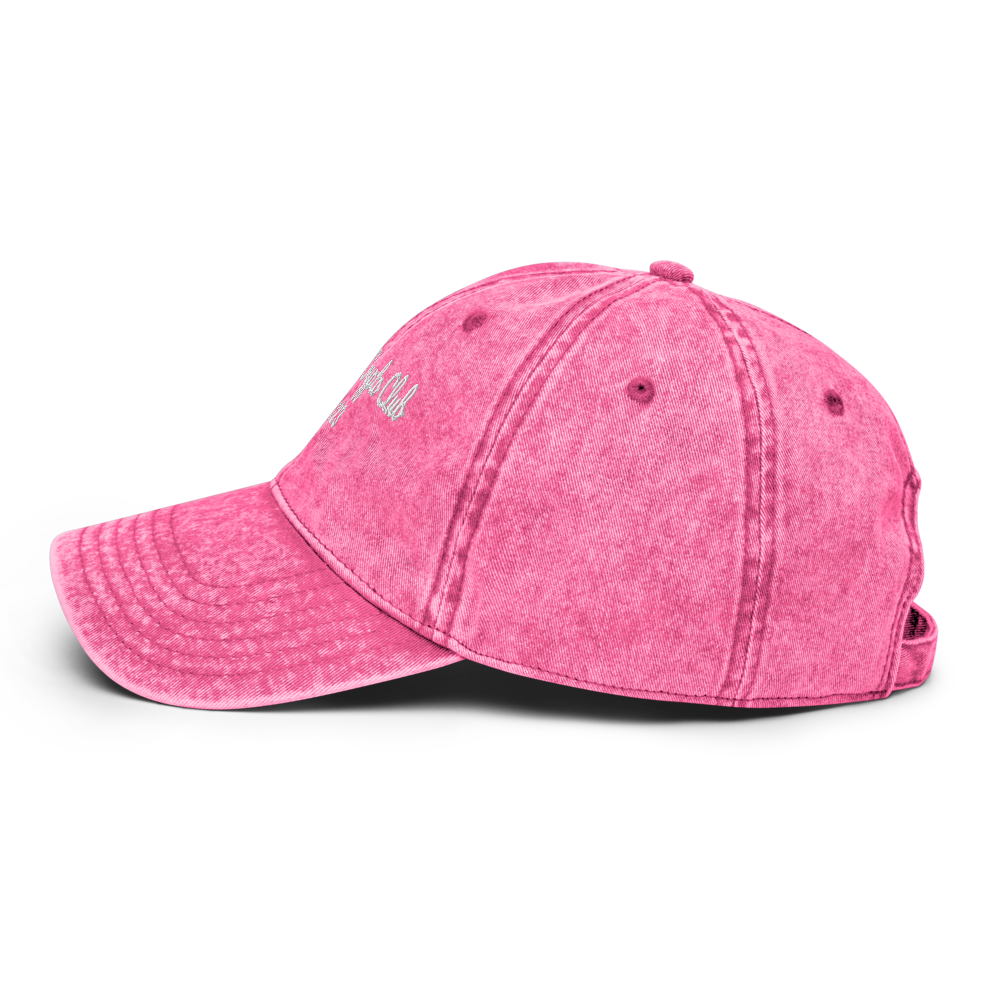 Bitcoin Ben Est Hat Pacifio (Popular Script Font) Vintage Cotton Twill Cap
