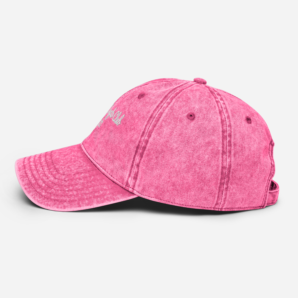 Bitcoin Ben Est Hat Pacifio (Popular Script Font) Vintage Cotton Twill Cap