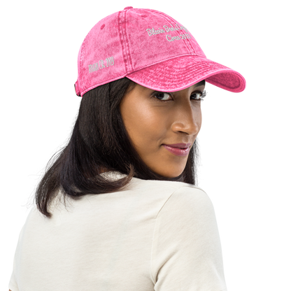 Bitcoin Ben Est Hat Pacifio (Popular Script Font) Vintage Cotton Twill Cap