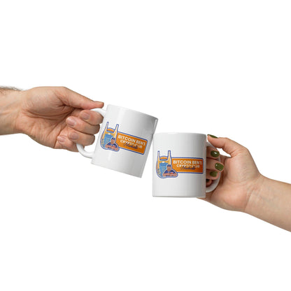 Bitcoin Ben Nashville Club White Glossy Mug FREE SHIPPING on BULK ORDER - Miniaday Designs, LLC.