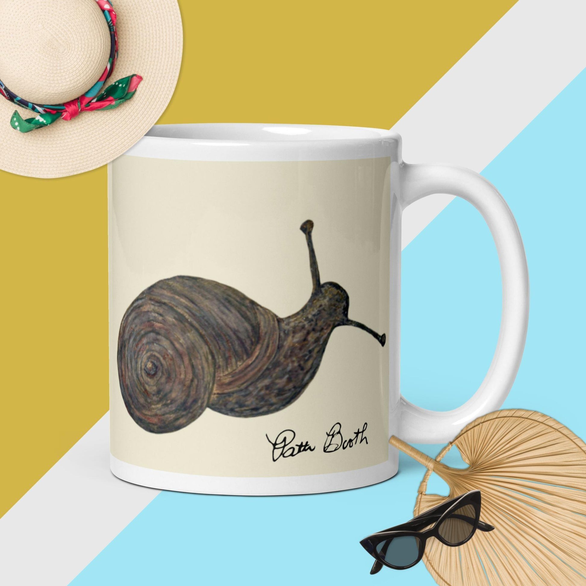 Snail's Pace is Ok Sometimes White Mug FREE SHIPPING Available on Bulk Orders - Miniaday Designs, LLC.
