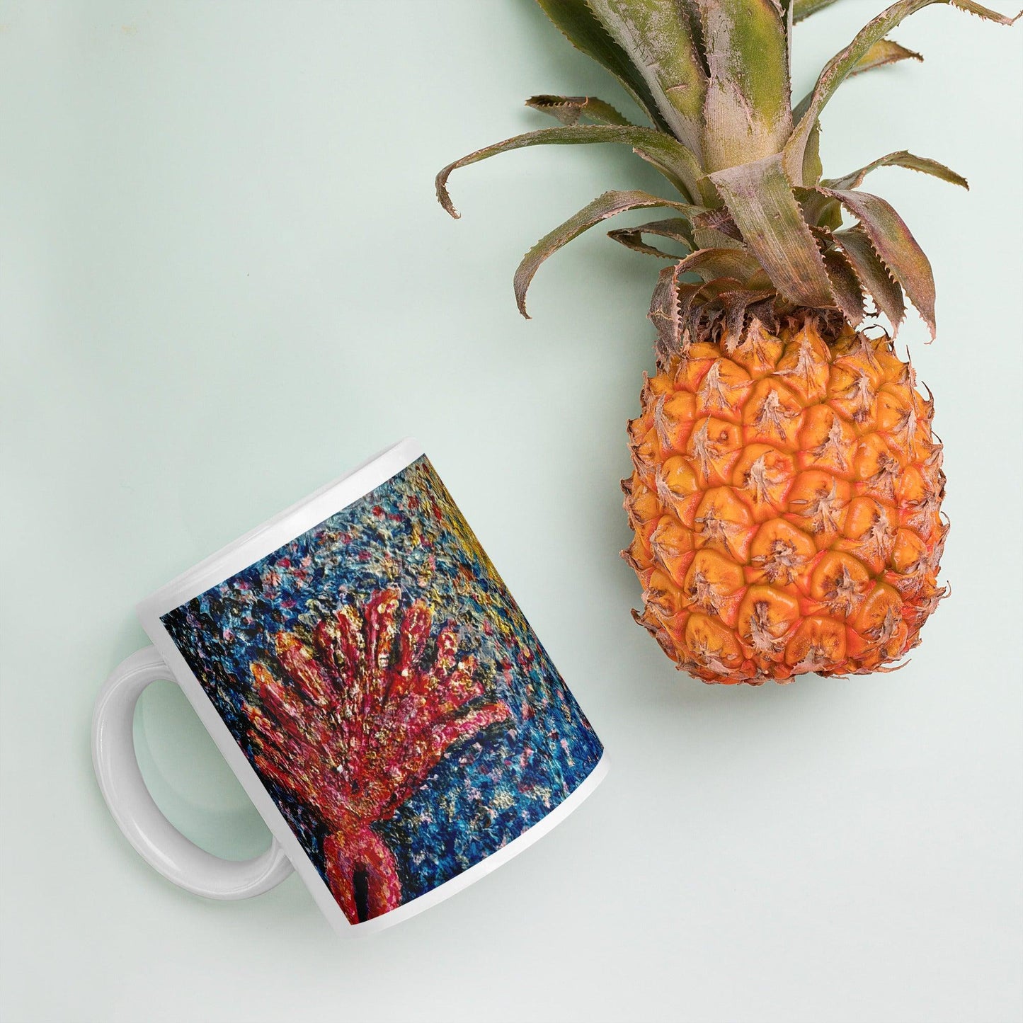 Heart at Sea White Mug Signed FREE SHIPPING for BULK ORDERS - Miniaday Designs, LLC.
