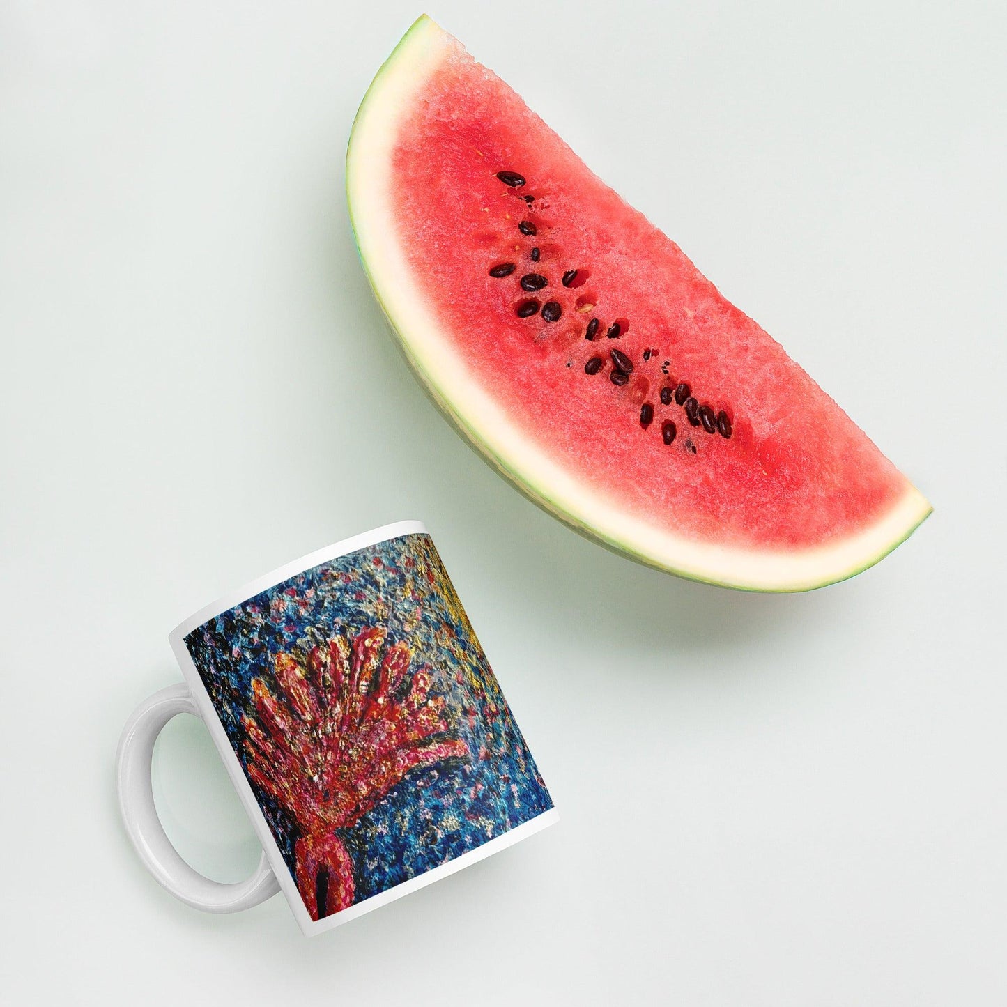 Heart at Sea White Mug Signed FREE SHIPPING for BULK ORDERS - Miniaday Designs, LLC.