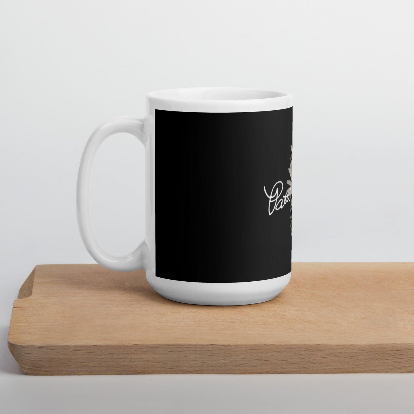 Daisy Reflection on Black White Mug Signed FREE SHIPPING for BULK ORDERS - Miniaday Designs, LLC.