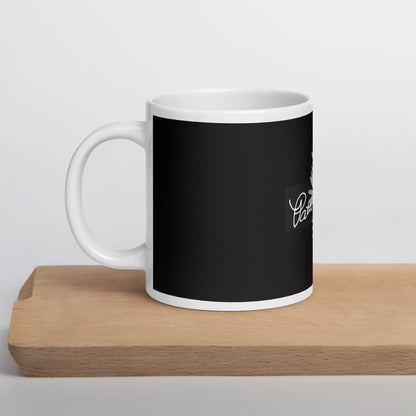 Daisy Reflection on Black White Mug Signed FREE SHIPPING for BULK ORDERS - Miniaday Designs, LLC.