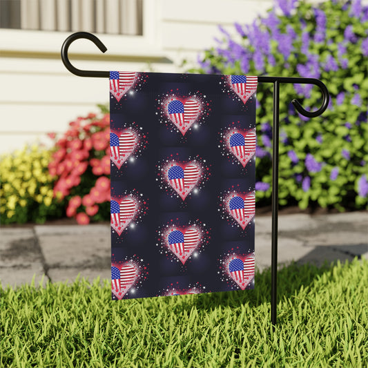 Miniaday Designs Garden & House Banner Starry Hearts - Miniaday Designs, LLC.
