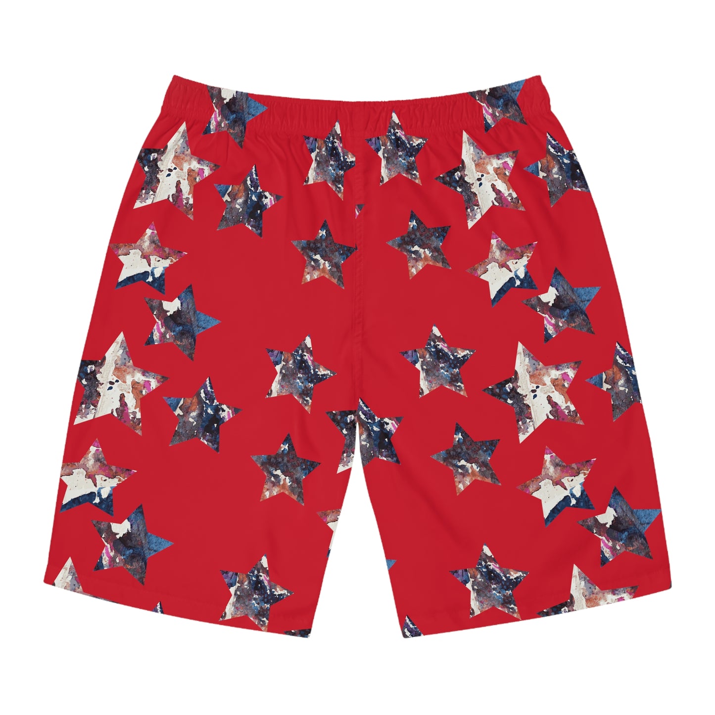Miniaday Designs Men's Board Shorts Red Americana - Miniaday Designs, LLC.