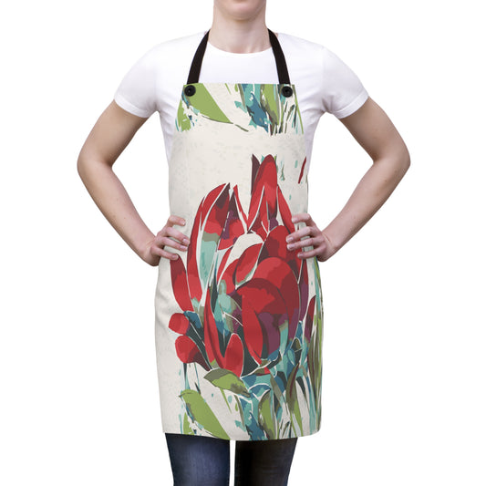 Maroon Bloom Elegance Collection by Miniaday Designs, LLC. Apron - Miniaday Designs, LLC.