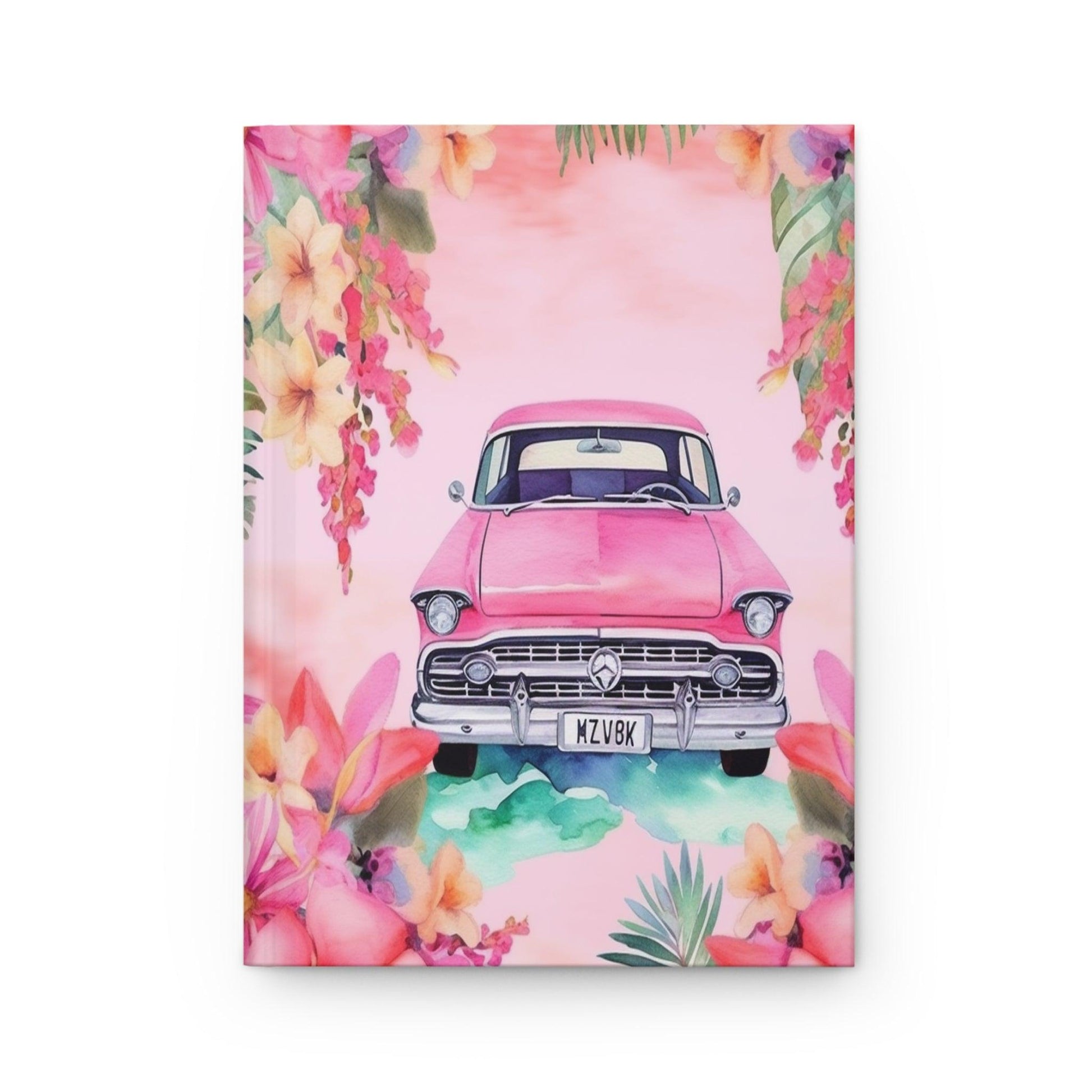 Pink Paradise Roadtrip Collection by Miniaday Designs, LLC. Hardcover Journal Matte - Miniaday Designs, LLC.