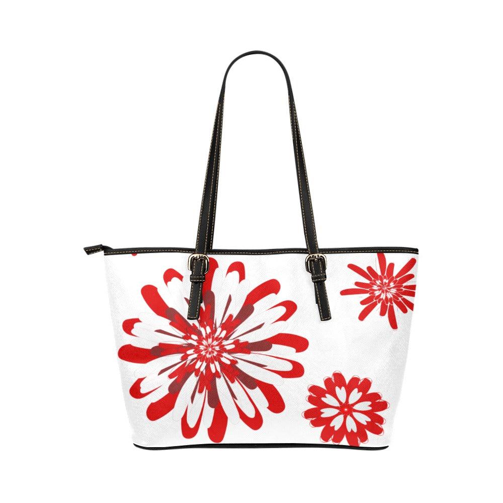 Miniaday Designs Bold and Beautiful White Handbag PU Leather Handbag - Miniaday Designs, LLC.