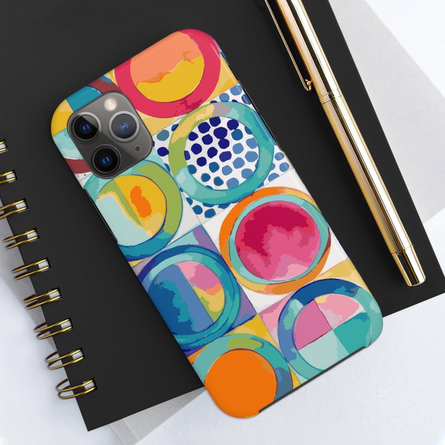 Vibrant Circle Mosaic Collection by Miniaday Designs, LLC. Tough Phone Cases, Case-Mate - Miniaday Designs, LLC.