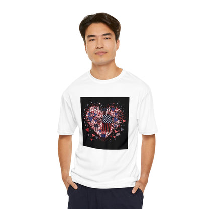 Patriotic Hearts of Valor Collection by Miniaday Designs, LLC. Men's Performance T-Shirt - Miniaday Designs, LLC.
