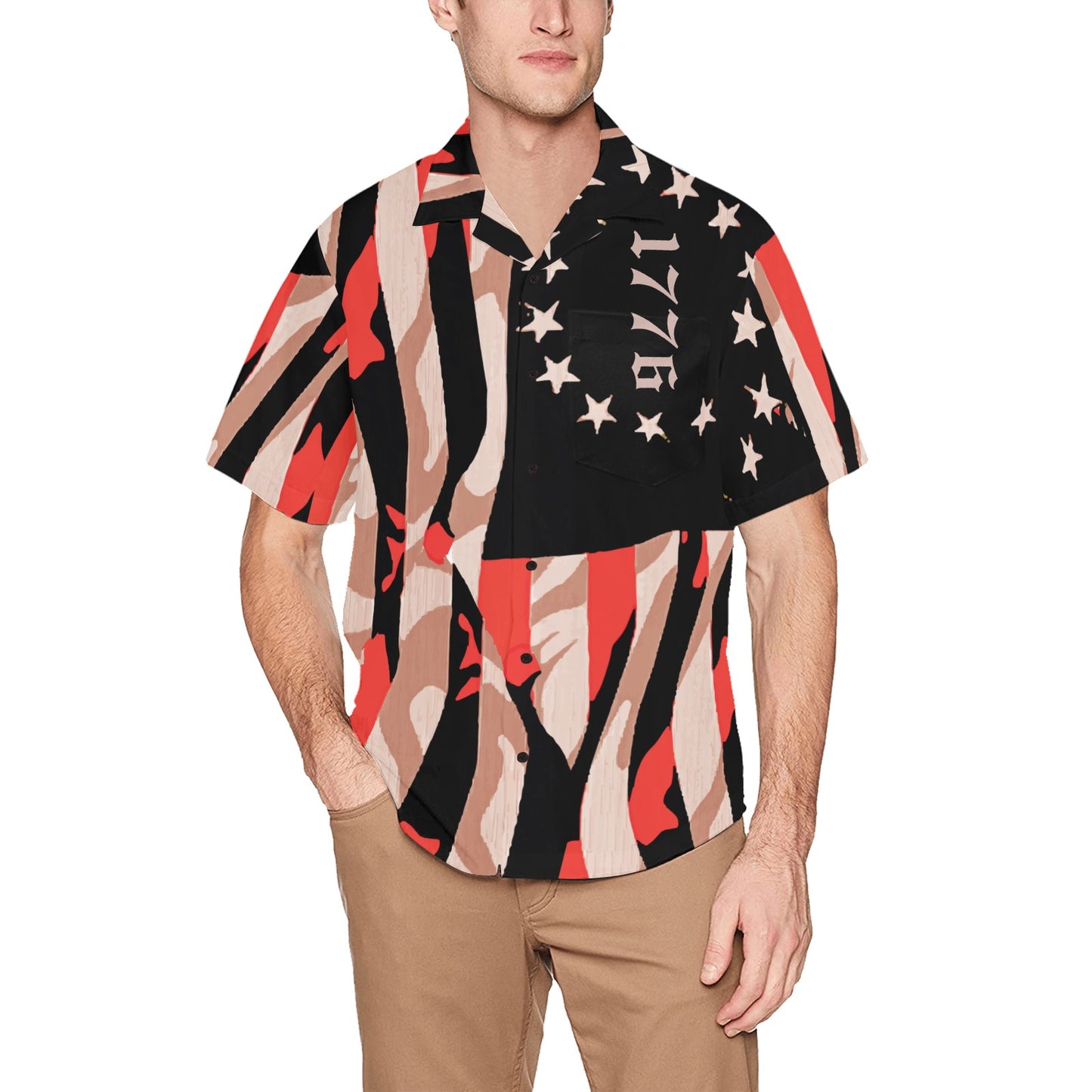 Miniaday Designs 1776 Flag Hawaiian Shirts
