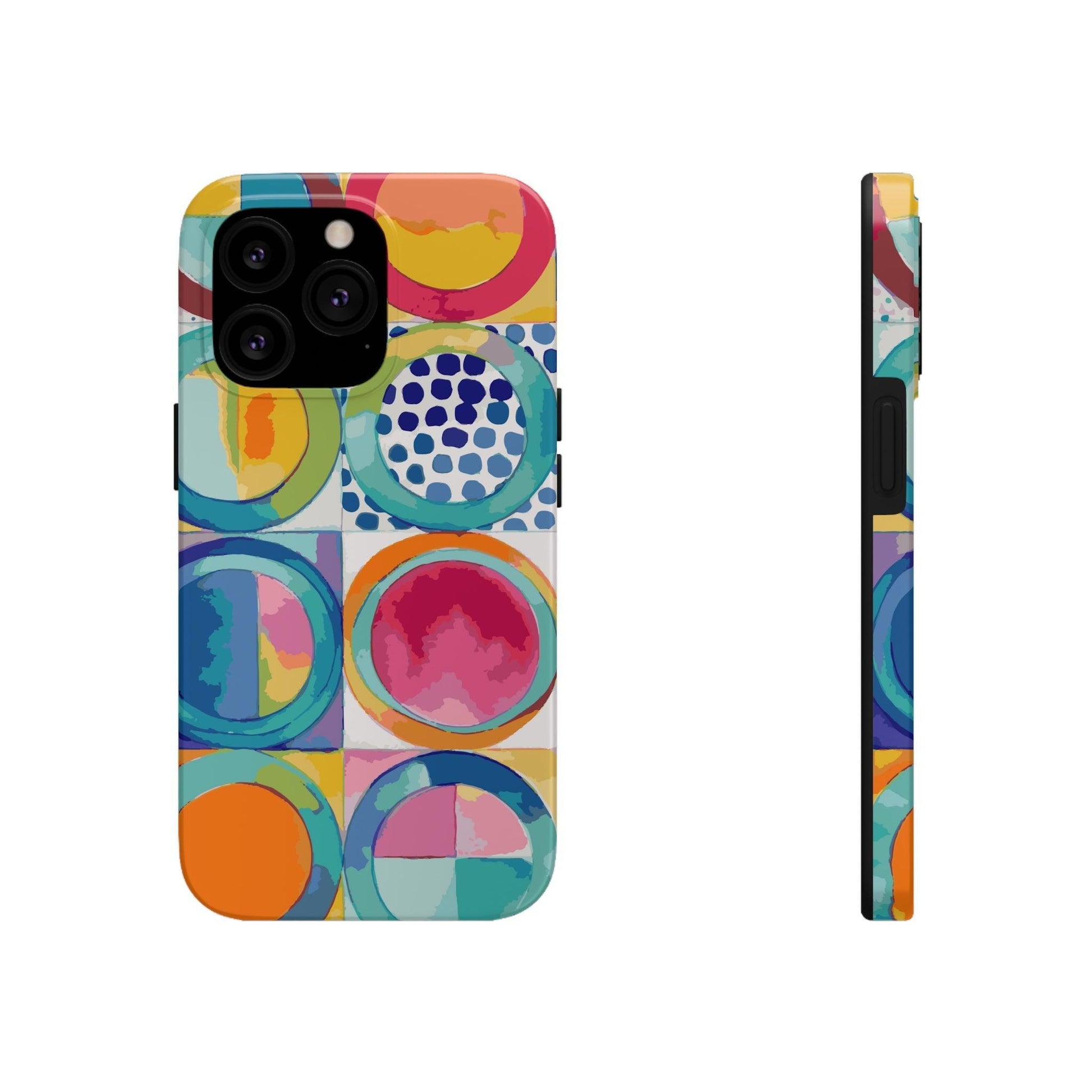Vibrant Circle Mosaic Collection by Miniaday Designs, LLC. Tough Phone Cases, Case-Mate - Miniaday Designs, LLC.