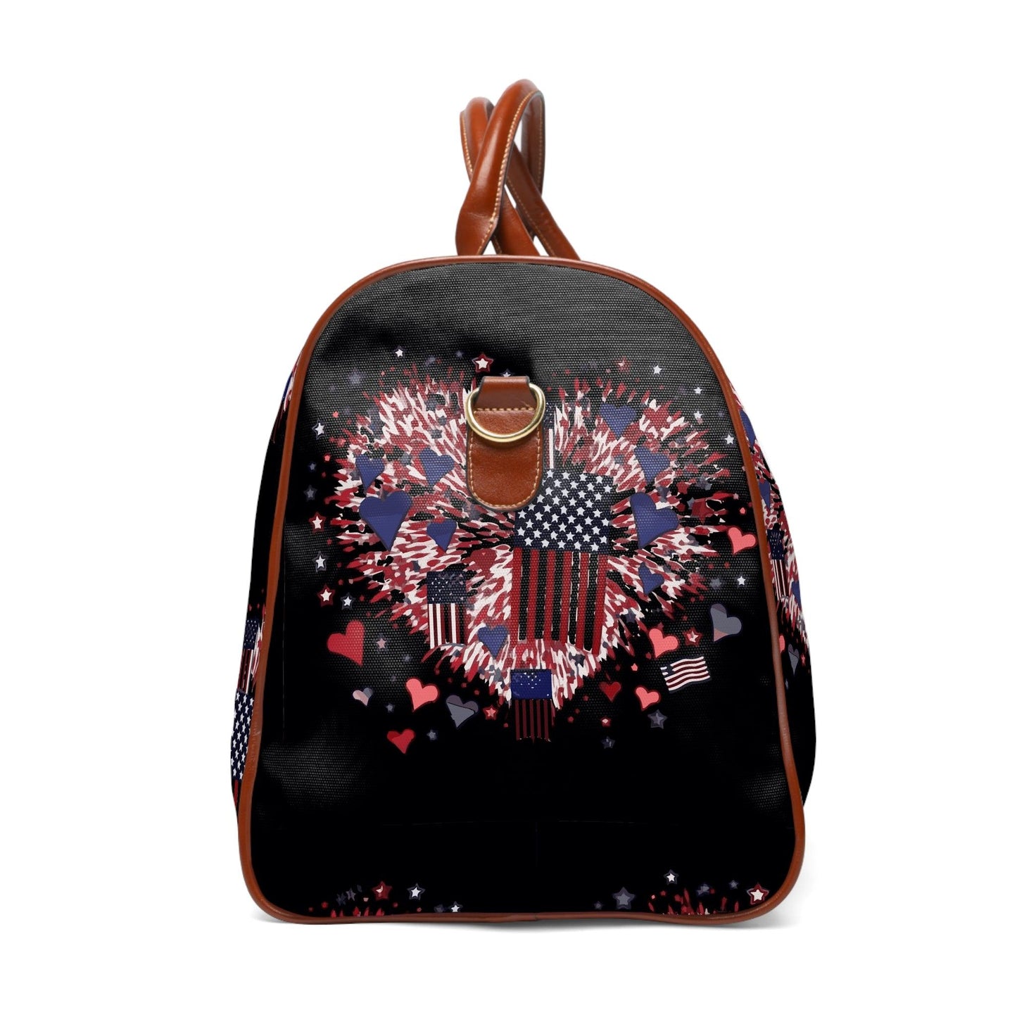Patriotic Hearts of Valor Collection by Miniaday Designs, LLC. Waterproof Travel Bag - Miniaday Designs, LLC.