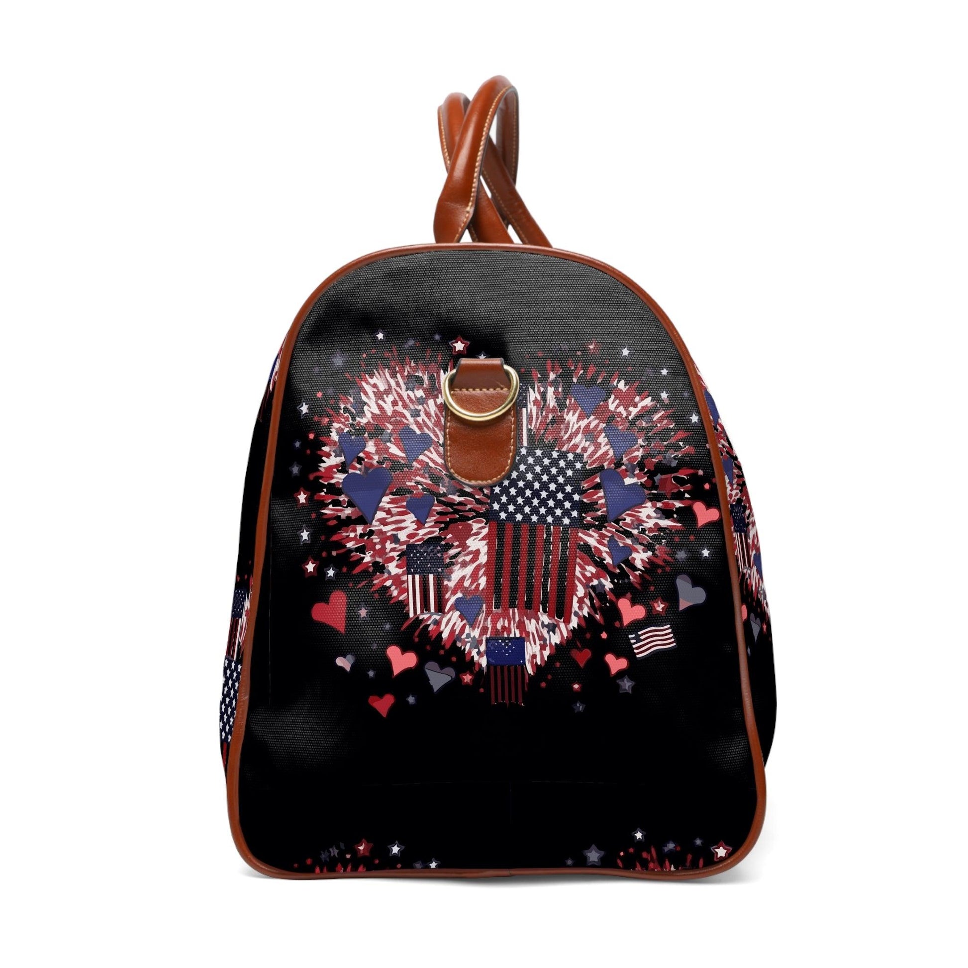 Patriotic Hearts of Valor Collection by Miniaday Designs, LLC. Waterproof Travel Bag - Miniaday Designs, LLC.