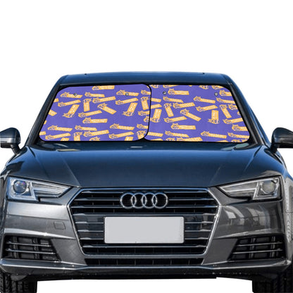 Miniaday Designs Bitcoin Ben Blue Auto Shades (2) Car Shade 28"x28"x2pcs - Miniaday Designs, LLC.