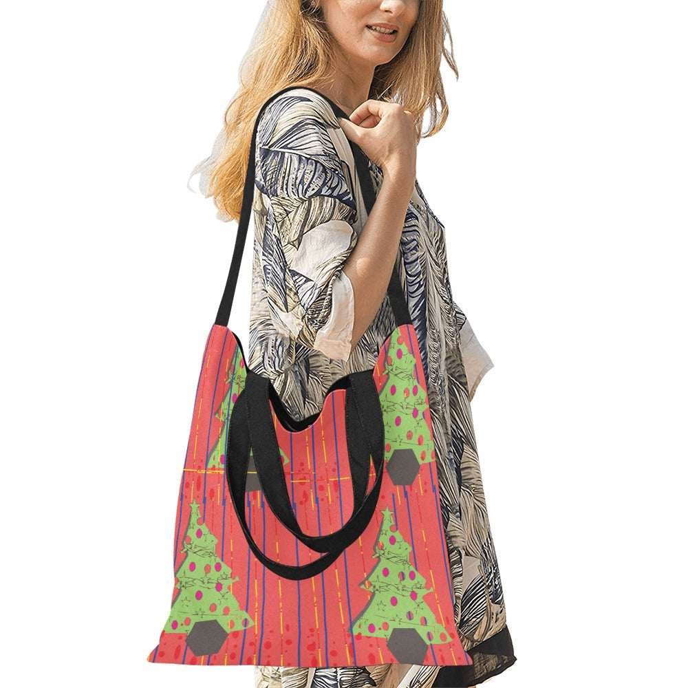 Christmas Trees Artist-Designed Canvas Tote Bag | Miniaday Designs