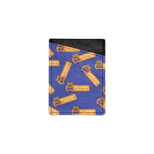 Bitcoin Ben Blue cell phone pocket Cell Phone Card Holder - Miniaday Designs, LLC.