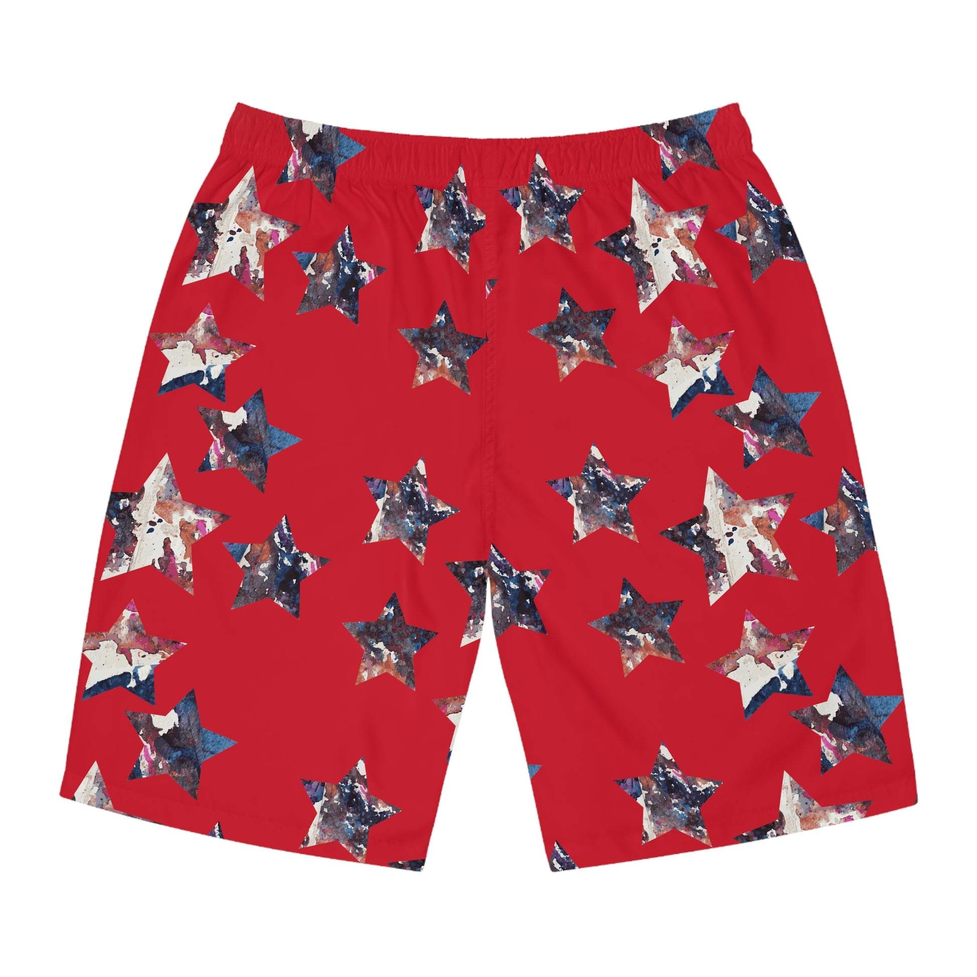 Miniaday Designs Men's Board Shorts Red Americana - Miniaday Designs, LLC.