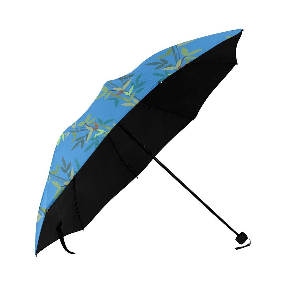 Miniaday Designs Blue Bamboo Anti-UV Foldable Umbrella - Miniaday Designs, LLC.