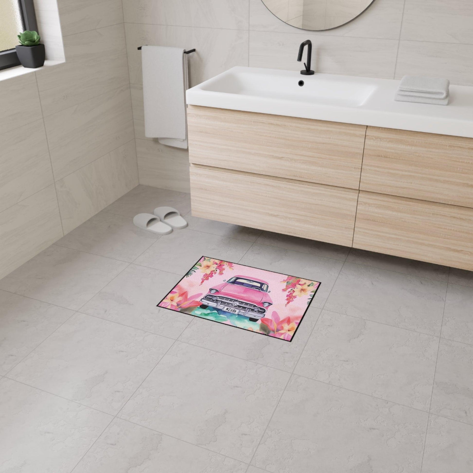 Pink Paradise Roadtrip Collection by Miniaday Designs, LLC. Heavy Duty Floor Mat - Miniaday Designs, LLC.