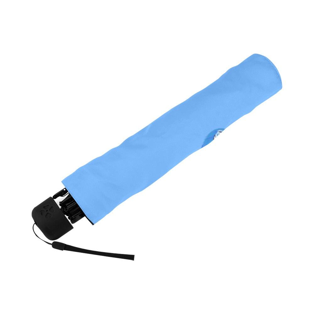Miniaday Designs Parrots on Blue Anti-UV Foldable Umbrella - Miniaday Designs, LLC.