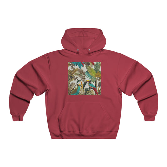 Tropical Toucan Oasis Collection by Miniaday Designs, LLC. Men's NUBLEND® Hooded Sweatshirt - Miniaday Designs, LLC.