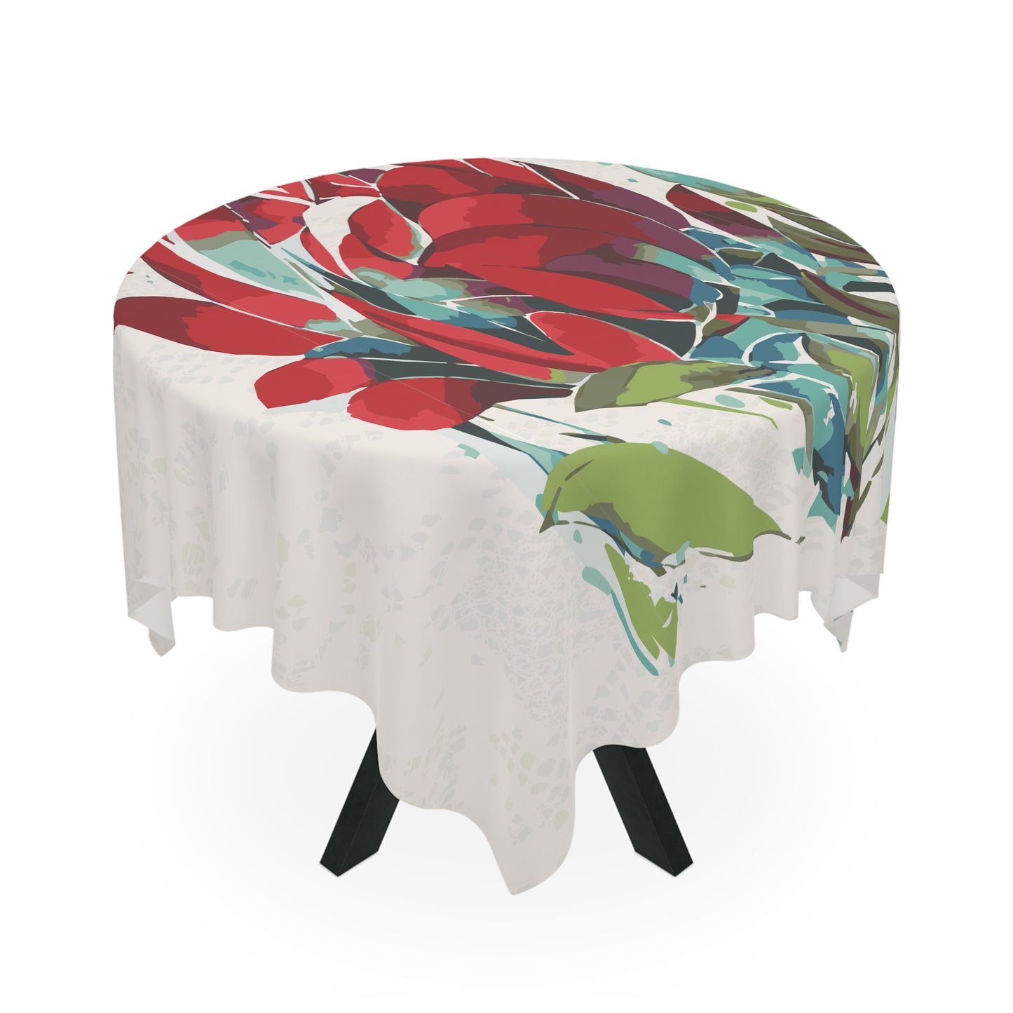 Maroon Bloom Elegance Collection by Miniaday Designs, LLC. Tablecloth (55.12" x 55.12") - Miniaday Designs, LLC.