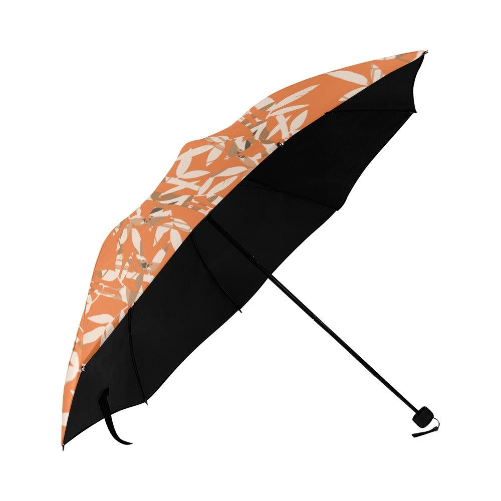 Miniaday Designs Reflective Bamboo on Burnt Orange Anti-UV Foldable Umbrella - Miniaday Designs, LLC.