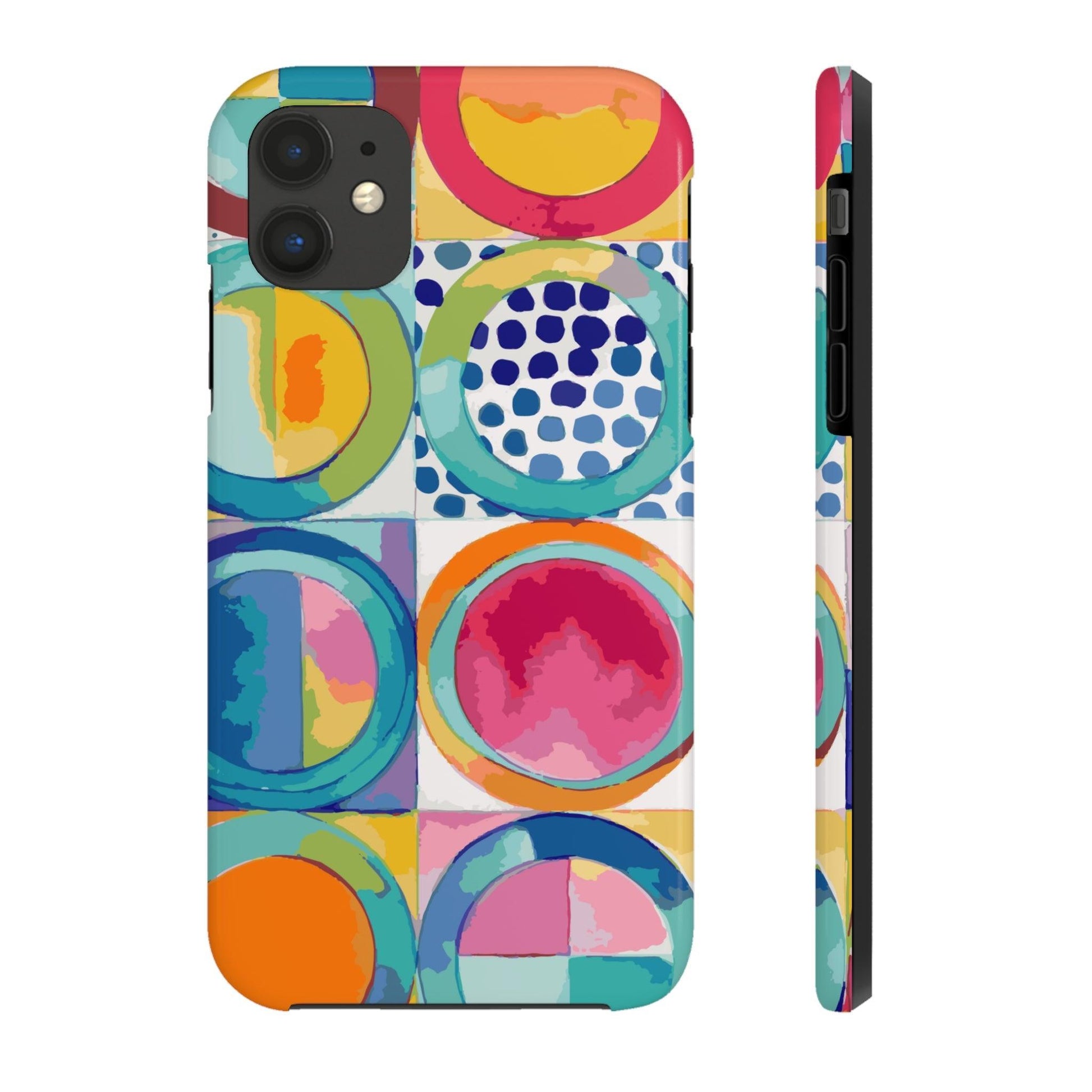 Vibrant Circle Mosaic Collection by Miniaday Designs, LLC. Tough Phone Cases, Case-Mate - Miniaday Designs, LLC.