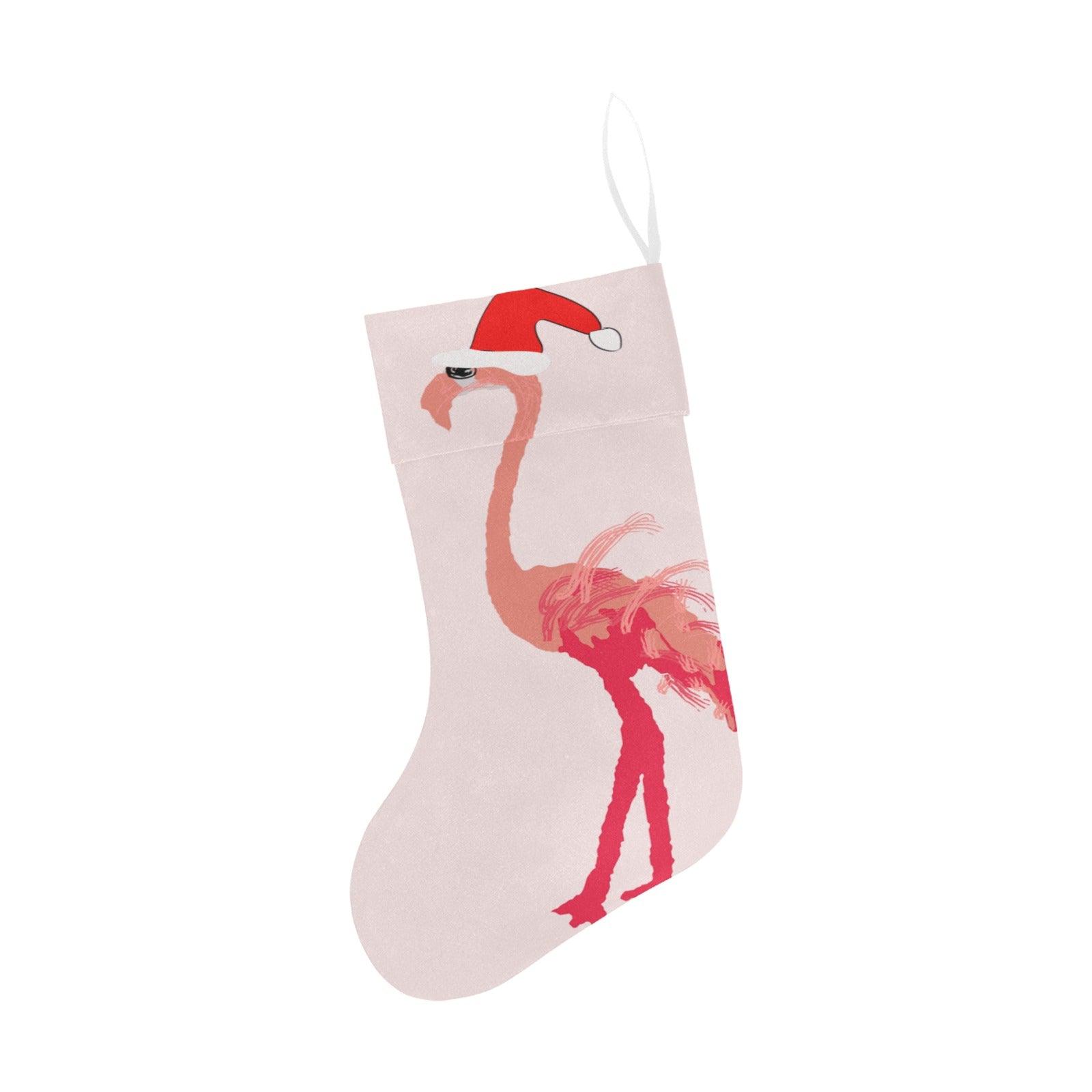 Miniaday Designs Santa Flamingoes Stocking Christmas Stocking - Miniaday Designs, LLC.