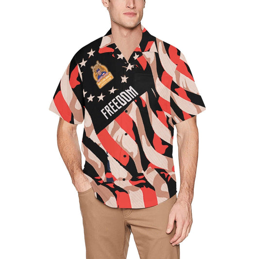 Miniaday Designs Bitcoin Ben 1776 Hawaiian Shirt Hawaiian Shirt with Chest Pocket - Miniaday Designs, LLC.