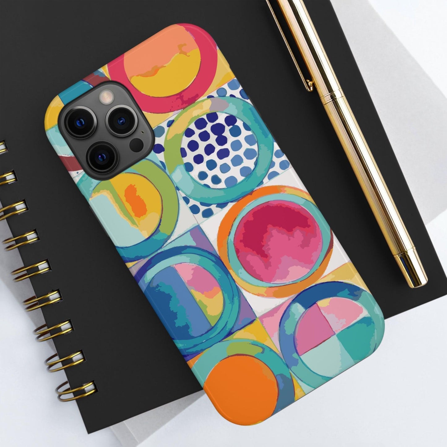 Vibrant Circle Mosaic Collection by Miniaday Designs, LLC. Tough Phone Cases, Case-Mate - Miniaday Designs, LLC.