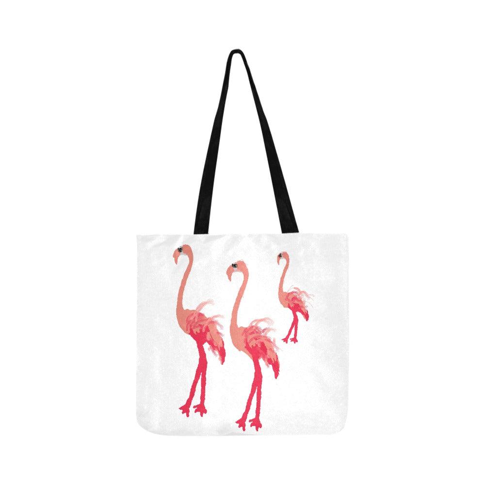 Miniaday Designs Fuschia Feathers Tote Bag Reusable Shopping Bag - Miniaday Designs, LLC.