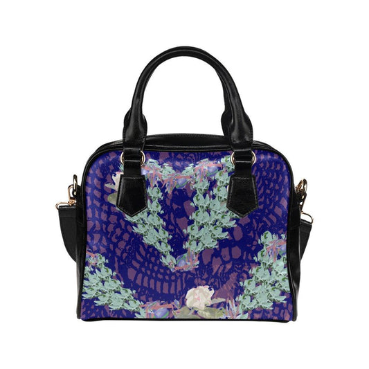 Miniaday Designs Heart of Eucalyptus and Roses Shoulder Handbag (Model 1634) - Miniaday Designs, LLC.