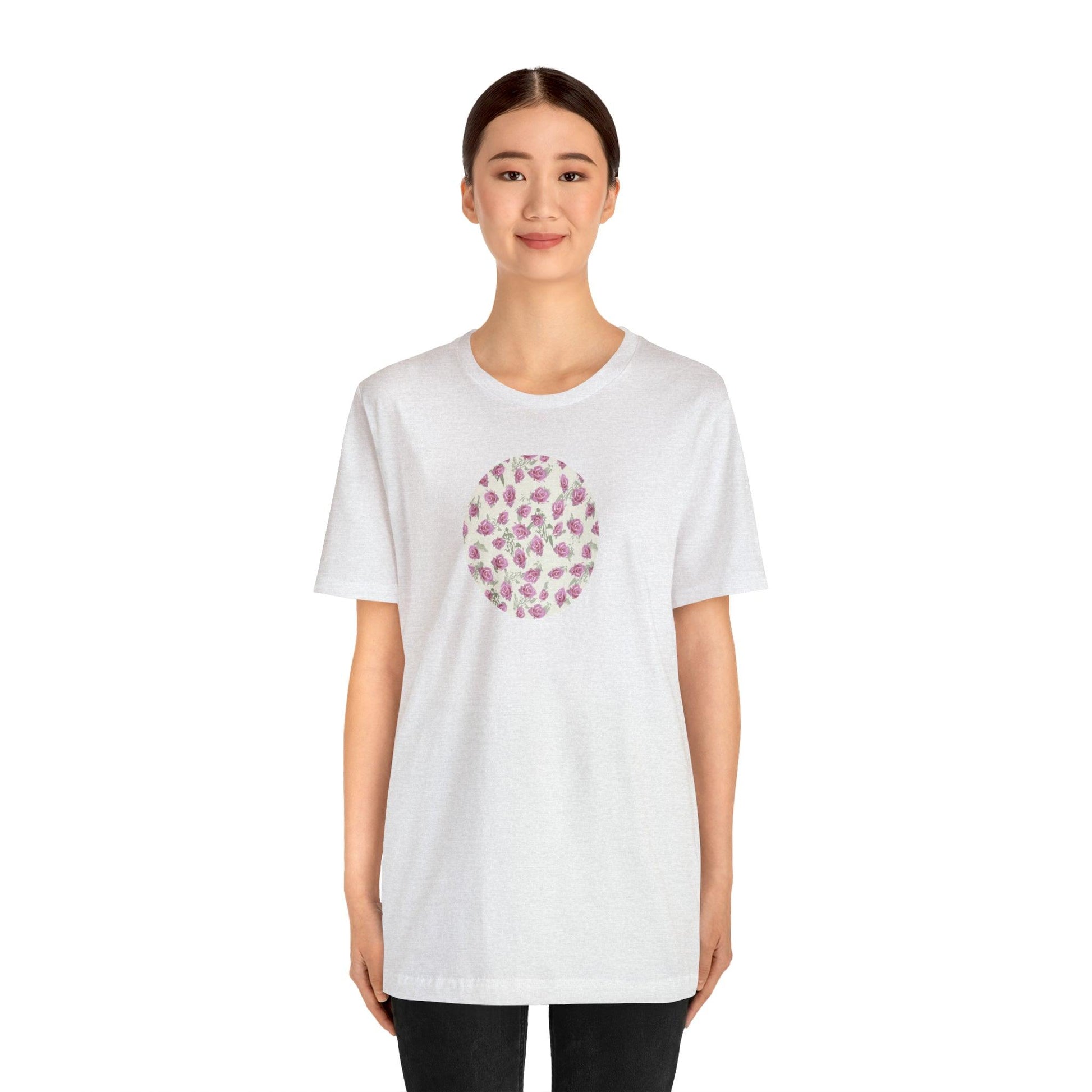 Romantic Rosette Reverie Collection by Miniaday Designs, LLC. Women's Jersey Short Sleeve Tee (S-3XL) - Miniaday Designs, LLC.