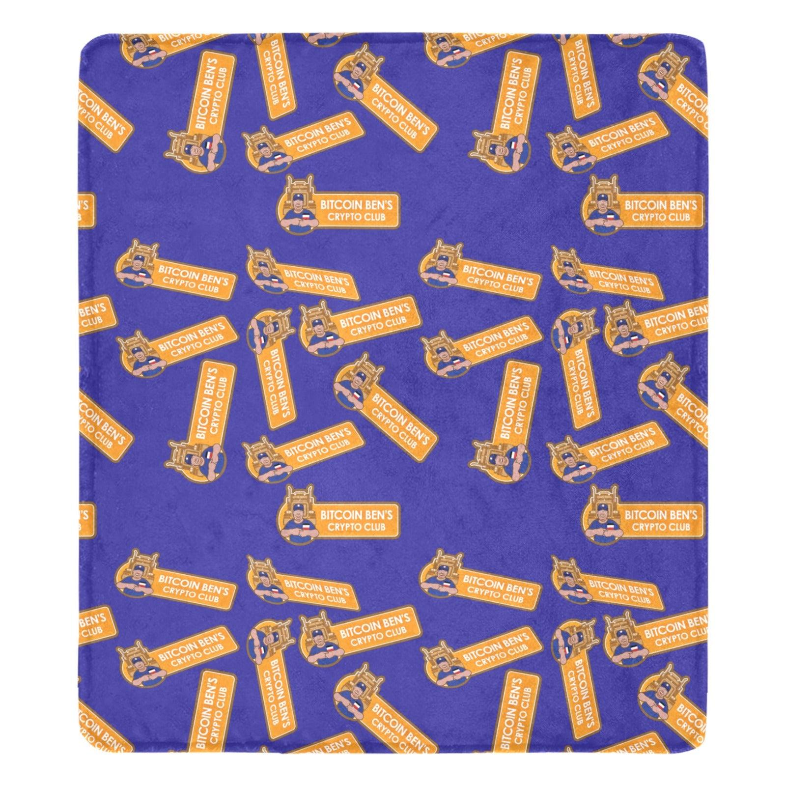 Miniaday Designs Bitcoin Ben Crypto Club Sherpa Throws/Blanket (3 Sizes) - Miniaday Designs, LLC.