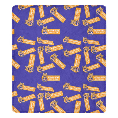 Miniaday Designs Bitcoin Ben Crypto Club Sherpa Throws/Blanket (3 Sizes) - Miniaday Designs, LLC.