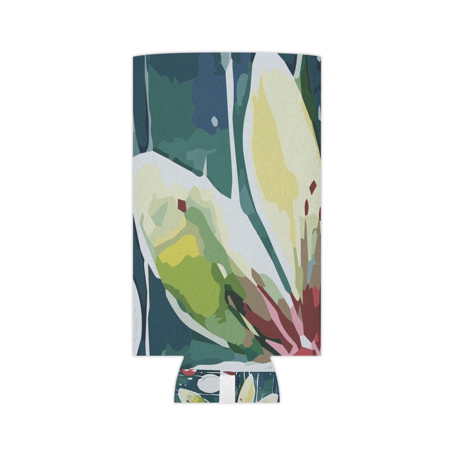 Rain-kissed Lotus Whimsy Collection by Miniaday Designs, LLC. Can Cooler - Miniaday Designs, LLC.
