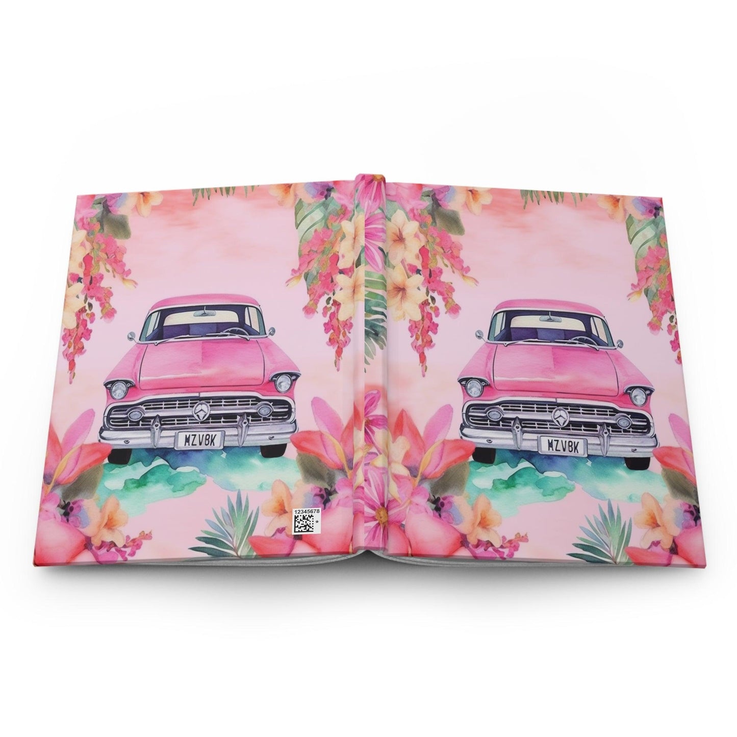 Pink Paradise Roadtrip Collection by Miniaday Designs, LLC. Hardcover Journal Matte - Miniaday Designs, LLC.