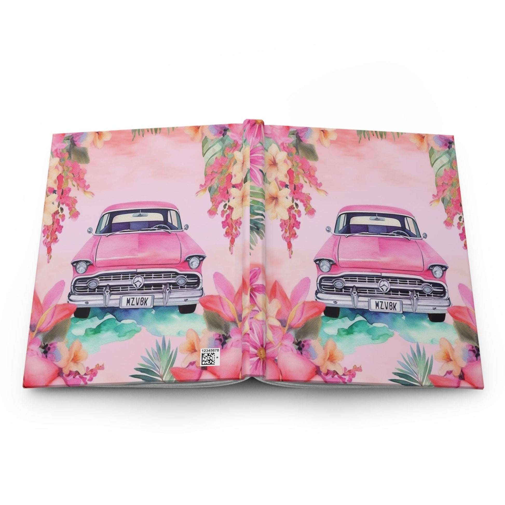 Pink Paradise Roadtrip Collection by Miniaday Designs, LLC. Hardcover Journal Matte - Miniaday Designs, LLC.